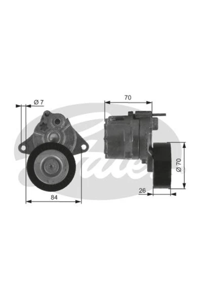 Gates T38415 V KAYIŞ GERGİ RULMANI MERCEDES W202 W203 W204 W210 W ürün görseli 1