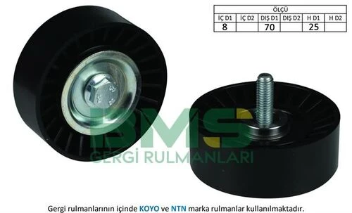 Bms 440  Alternatör V Kayış Gergi Rulmanı 8×70×25 Plastik Citroen Jumper ürün görseli 1