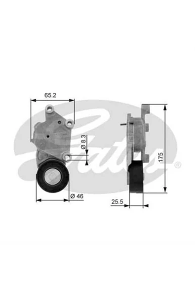 Gates T38331 V KAYIŞ GERGİ RULMANI PALIO ALBEA DOBLO / PARTNER / ürün görseli 1
