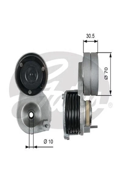 Gates T38664 1627625 Alternator V Kayıs Gergı Rulmanı Daf Cf85 Xf105 ürün görseli 1