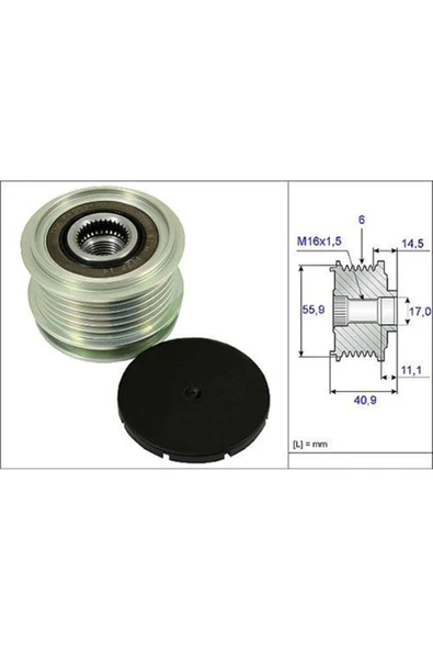 Bosch F00M599534 V KAYIŞ GERGİ RULMANI GOLF IV V VI BORA 98-05 PO ürün görseli 1