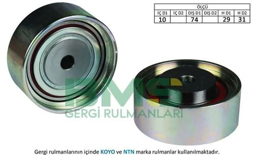 Bms 427  Alternatör Gergi Rulmanı 10x74x29 31 Demir Mitsubishi Fuso Canter Euro 4 Mk667792 ürün görseli 1