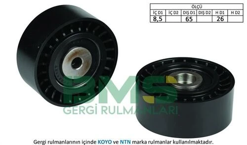 Bms 345  Alternatör Gergi Rulmanı Touareg-A4-A5-A6-A8-Q5-Q7 2.7-3.0TDI 2004 Cglc-Bks-Bmk-Bun ürün görseli 1