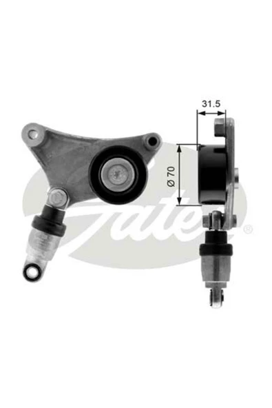 Gates T38216 Alternator Gergi Rulmani Amortisorlu Avensis Rav4 2.0 2.4 166200w110 (WC689971) ürün görseli 1