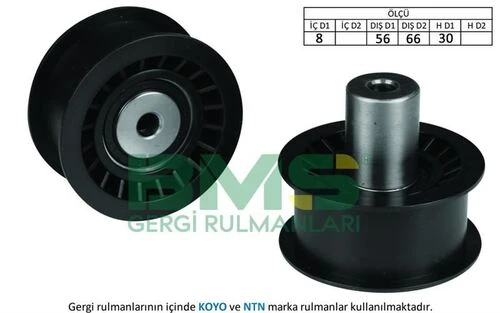 Bms 341  Alternatör V Kayış Gergi Rulmanı 8×56×66×30 Plastik Plastik Seat Cordoba Ibiza Volkswagen Polo ürün görseli 1