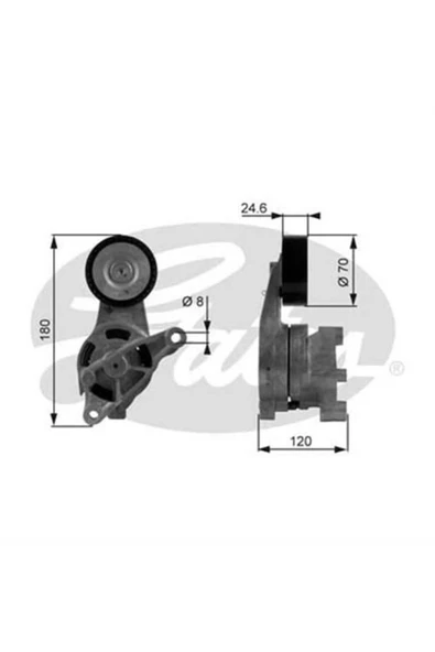 Gates T38438 V KAYIŞ GERGİ RULMANI GOLF V 04-08 JETTA III 05-10 P ürün görseli 1