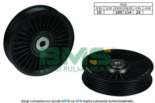 Bms 286 ALTERNATÖR GERGİ RULMANI ASTRA F-G- OMEGA B- VECTRA B-C-ZAFIRA 2. ürün görseli 1