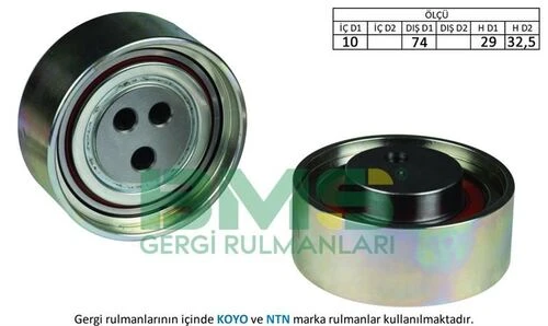 Bms 426  Alternatör Gergi Rulmanı 10x74x29 32.5 Demir Mitsubishi Fuso Canter Euro 4 Mk667793 ürün görseli 1