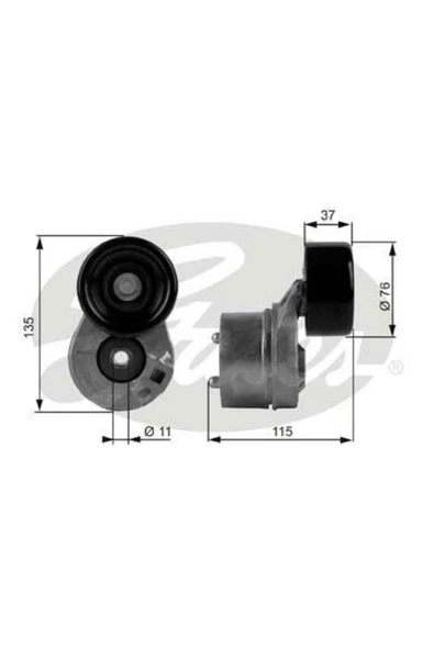 Gates T38431 Alternatör Gergi Rulmanı Transit V184 2.4 Dı-2.4 Tdı-2.4 Tde 00-06 76×37×17 ürün görseli 1