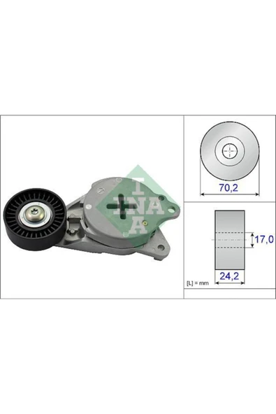 INA 534040810 Alternatör Gergi Rulmanı Kütüklü Toyota Corolla Aurıs Yarıs Vers ürün görseli 1