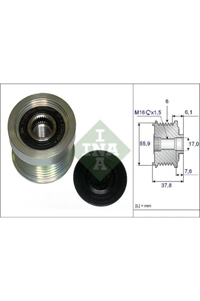 INA 535007210 V Kayıs Gergı Rulmanı S60 S70 S80 V70 C70 I 2.0t 2.5 ürün görseli 1