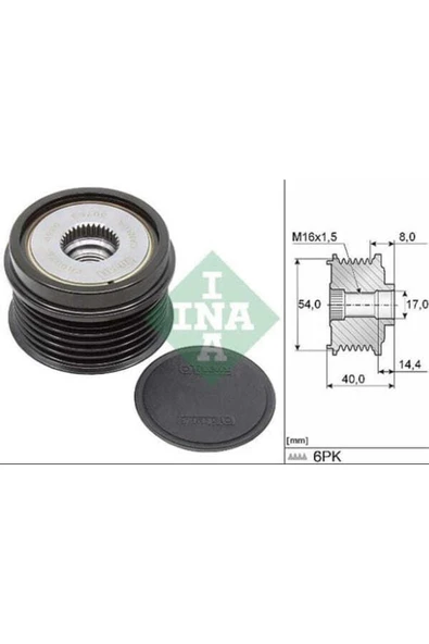INA 535033410  Alternatör Gergi Rulmanı Fiat Grande Punto 1.3 D Multıjet ürün görseli 1
