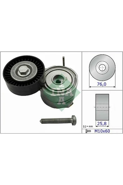 INA 534037510  ALTERNATÖR V KAYIS GERGI RULMANI KÜTÜKLÜ TOUAREG 3. ürün görseli 1