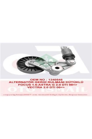 INA 534003310  V Kayış Gergi Rulmanı Astra G Vectra B Zafira Omega B X20Dtl Y20Dth 2.2Dtı Kütüklü ürün görseli 1