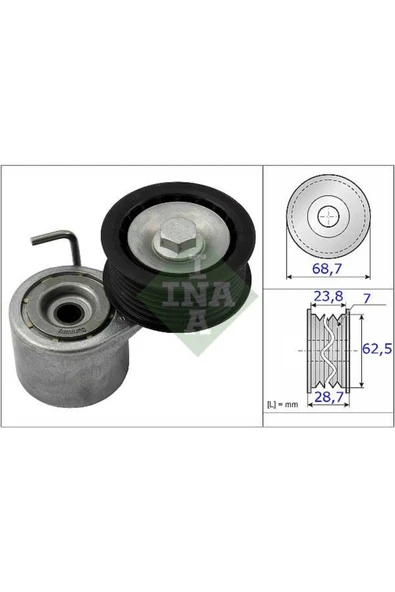 INA 534048710  ALTERNATÖR V KAYIS GERGI RULMANI A6 A7-Q7 QUATTRO-A ürün görseli 1