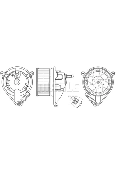 Mahle AB271000S Ab271000s Kalorifer Motoru (çap 146mm) Sprinter Crafter 95-06 2.5 Tdı M 111.979 (eno:8ew35130 ürün görseli 1