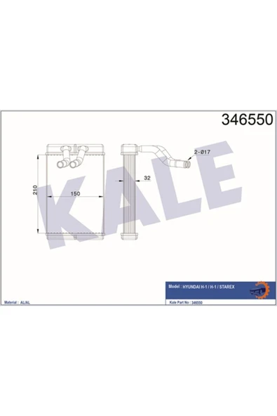 Kale 346550 Kalorifer Radyatörü Brazing Starex 210×165×42klr- 970234a000 972034a000 970234a02 970234a000 ürün görseli 1