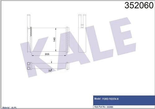 Kale 352060  KALORİFER FIESTA III AL PL ürün görseli 1