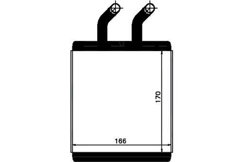 Ori KKI001026 S  Kalorifer Radyatörü Brazing Kia Bongo 170X165X26 ürün görseli 1