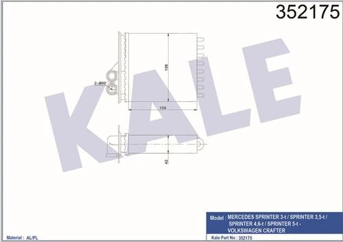 Kale 352175  KALORİFER SPRINTER W906 06- AL PL ürün görseli 1