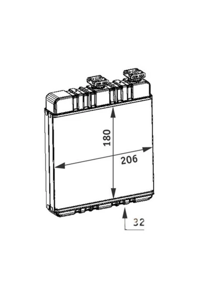 Ori KOP010032 Kalfer Radyatörü Brazing Astra G-zafıra Kare 175x200x32 Uyumlu ürün görseli 1