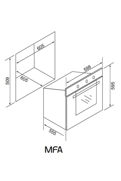 Alveus MFA 604 Beyaz Ankastre Fırın - Resim 4