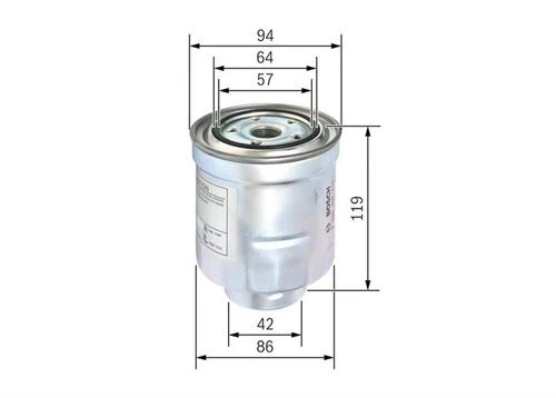 Bosch F026402110 Mazot Filtresi Corolla Uyumlu 07-11 Auris 07-11 / Crv 06-07 1.4 D4D 2.0 D4D ürün görseli 1