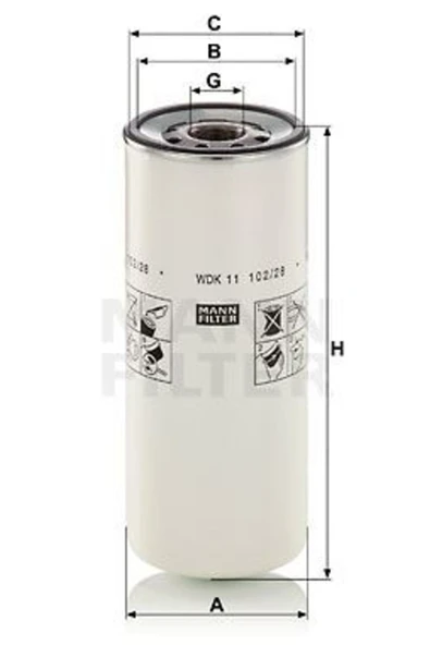 Mann WDK11102/28 Wdk1110228 Yakıt Filtresi Fh 12 16 Magnum 05- ürün görseli 1