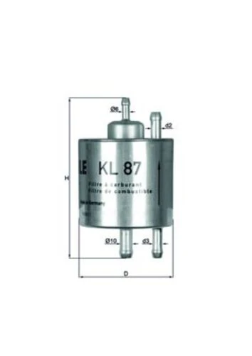 Mahle KL87 -knecht-behr Kl87 Yakıt Filtresi Mercedes M166 A-class W168 97 04 Vaneo 414 02 05 A0024773801 ürün görseli 1