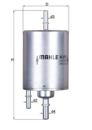 Mahle KL571 -knecht-behr Kl571 Yakıt Filtresi Audi A6 4f C6 5.2 Fsi V10 435hp 06-11 4f0201511e 4f0201511e ürün görseli 1