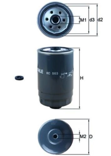 Mahle KC503D -knecht-behr Kc503d Yakıt Filtresi Spin-on Fuel Filter 31922a9000 31922a9000 ürün görseli 1