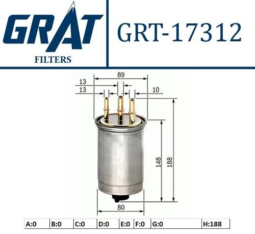 Grat 17312  Mazot Filtresi Transit Connect 02- 1.8 TDCI 90 Ps ürün görseli 1