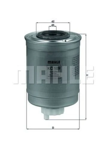 Mahle KC109 KNECHT  MAZOT FİLTRESİ TRANSIT T12 T15  TRANSIT 94-00 2.5 TD ürün görseli 1