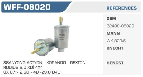 Winkel WFF Wff-08020  Mazot Filtresi Actyon I 07- Kyron Rexton 519279045 ürün görseli 1