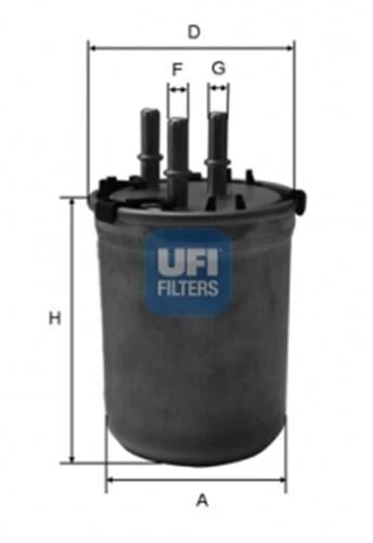 UFI 24.033.00  Mazot Filtresi A1 11- 1.6 TDCI Cay ürün görseli 1