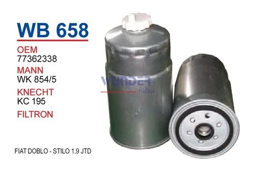 Wunder WB658 Mazot Filtresi Citroen Jumper 2,8 Hdi ürün görseli 1