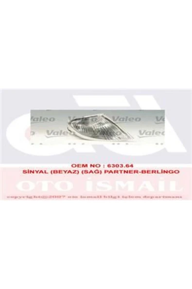 Valeo 086384  SİNYAL LAMBASI SAĞ PARTNER 96- / BERLINGO 96- ürün görseli 1