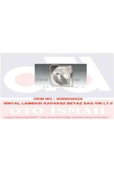Valeo 087265  X Sinyal Duysuz Sol Vw Lt Iı 05/96-05/03 Beyaz O Volkswagen-audı-seat-skoda ürün görseli 1