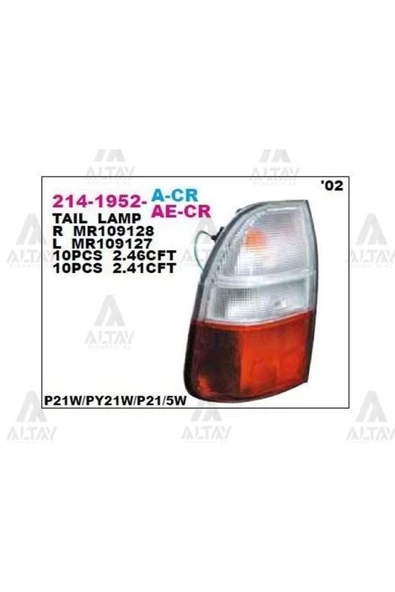 DEPO 2141952RAECR Stop Lambası Sağ Beyazlı Mitsubishi L200 02- Beyaz Camlı ürün görseli 1