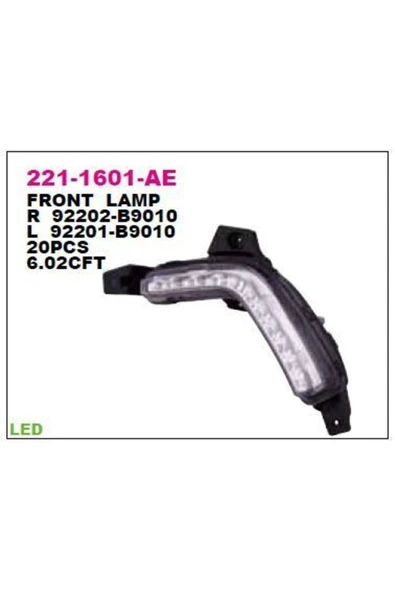 DEPO 2211601RAE 92202b9010 Gunduz Surus Lambası Sag Led Hyundaı I10 13- ürün görseli 1