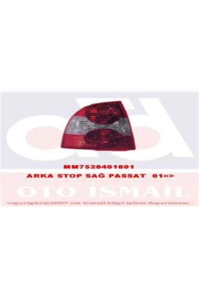 Magneti Marelli 714028401801 STOP LAMBASI SAĞ PASSAT 00-05 DUYSUZ ürün görseli 1