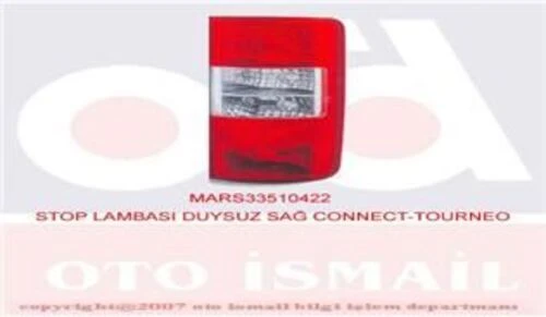 Mars 510422  STOP LAMBASI SAĞ TRANSIT CONNECT  02-08 DUYSUZ ürün görseli 1