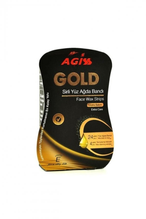 Agiss Yüz Ağda Bandı Gold Sirli Yüz Ağda Bandı 28 Adet ürün görseli 1