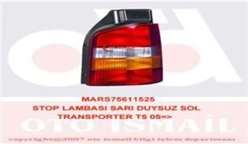 Mars 611525 STOP LAMBASI SOL TRANSPORTER T5 03- DUYSUZ SARI KIRMIZI ürün görseli 1