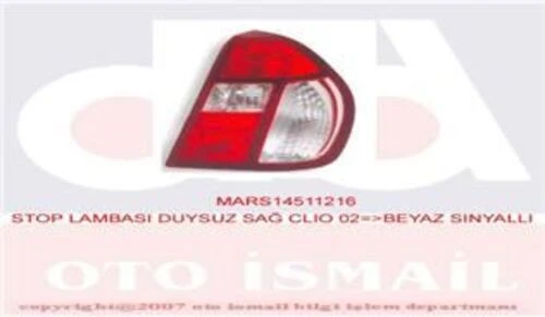 Mars 511216 STOP LAMBASI SAĞ CLIO II III SYMBOL 04-08 DUYSUZ ürün görseli 1