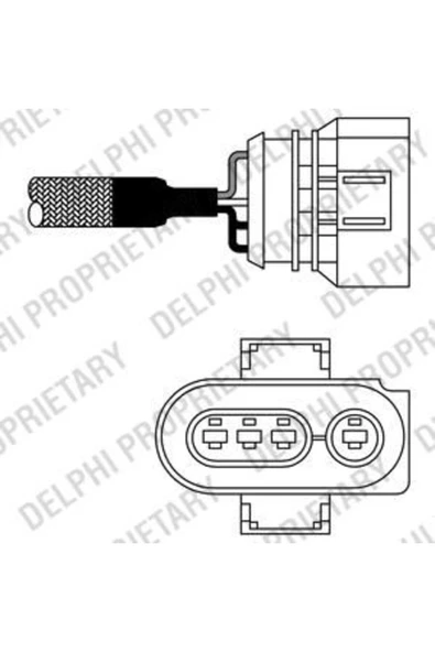 Delphi ES10979 LAMBDA - OKSIJEN SENSORU  (VOLKSWAGEN  POLO / AUDI  A6) ürün görseli 1