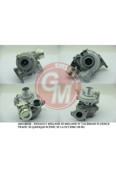 GUA 40652 Turbo Komple Trafıc Iıı-116hp Megane Iıı-ıv Fluence Scenıc-kadjar-talisman 1.6 Dci 130hp Uyumlu ürün görseli 1