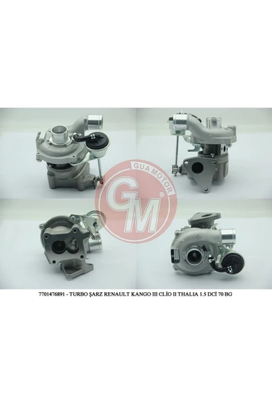 GUA 40503 Turbo Komple Clıo Kgn Fluence Megane Iı-ııı Twng  Uyumlu 1.5dcı 65-75-80bg ürün görseli 1