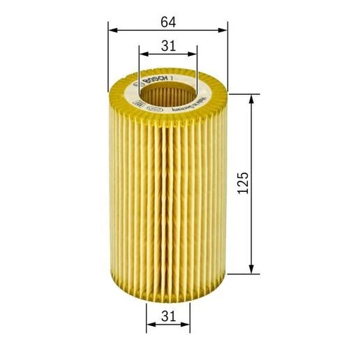 Bosch 1457429243  YAĞ FİLTRESİ GOLF V JETTA III PASSAT / A3 A4 A6 ürün görseli 1