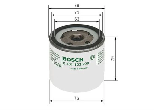Bosch 0451103298  YAĞ FİLTRESİ FELICIA / FIESTA III IV ESCORT IV V ürün görseli 1